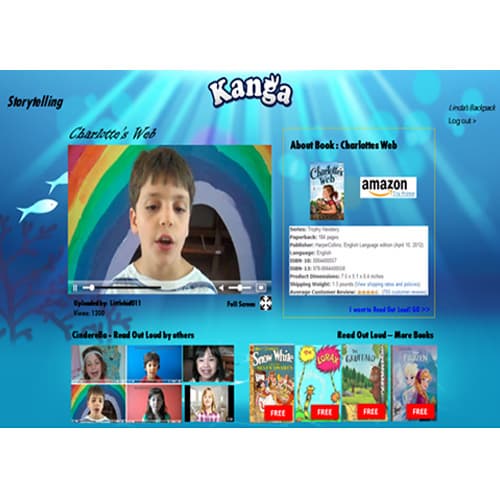 Web service for children-s book video content